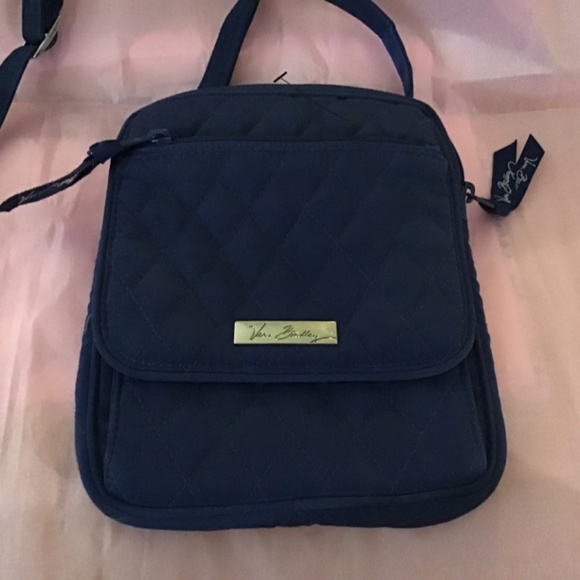 Vera Bradley Little Hipster Navy Quilted Messenger Bag - Picture 7 of 7
